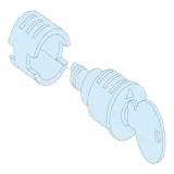 ЦИЛИНДРИЧЕСКИЙ ЗАМОК + 2 КЛЮЧА 2433 A, IP55