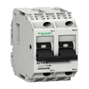 Автоматический выключатель Schneider Electric TeSys GB2 2P 6А 1.5кА, GB2DB12 (ШНАЙДЕР) Автоматический выключатель Schneider Electric TeSys GB2 2P 6А 1.5кА, GB2DB12 (ШНАЙДЕР)