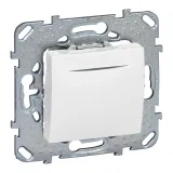 Schneider Electric MGU5.206.18NZD UNICA — одноклавишный кнопочный выключатель с подсветкой, белый