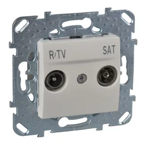Розетка TV-FM-SAT Schneider Electric UNICA, проходная, бежевый (ШНАЙДЕР) Розетка TV-FM-SAT Schneider Electric UNICA, проходная, бежевый (ШНАЙДЕР)