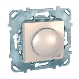 Schneider Electric MGU5.510.25ZD — светорегулятор поворотно-нажимной, 1-10 В, 400 ВА, бежевый