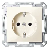 Розетка Schneider Electric MERTEN SYSTEM M, скрытый монтаж, с заземлением, со шторками, бежевый