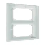 Рамка 2 поста Schneider Electric MERTEN M-ELEGANCE, белый кристалл, MTN4020-3220