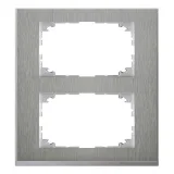 Schneider Electric MTN4020-3646 Рамка Merten M-Pure DÉCOR на 2 поста, нержавеющая сталь
