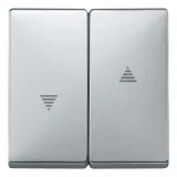 Клавиша для жалюзийного выключателя Schneider Electric MERTEN SYSTEM DESIGN, алюминий