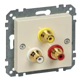 Schneider Electric MTN4351-0344, аудио-розетка, бежевый