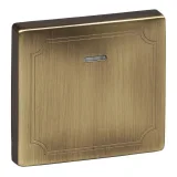 Schneider Electric MTN438043, клавиша одинарная с линзой, Merten System Design, античная латунь