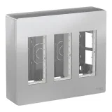 Schneider Electric UNICA SYSTEM+ блок открытой установки 3x2, алюминий, 6 модулей, монтажная коробка NU123430