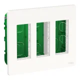 Schneider Electric UNICA SYSTEM+ NU173418 блок скрытой установки 3 x 2, белый