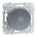 Schneider Electric S53R208, выключатель для жалюзи 3-клавишный, алюминий