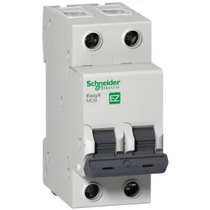 EZ9F34220 Автоматический выключатель Schneider Electric Easy9, 2 полюса, 20A, тип C, 4,5kA (ШНАЙДЕР) EZ9F34220 Автоматический выключатель Schneider Electric Easy9, 2 полюса, 20A, тип C, 4,5kA (ШНАЙДЕР)