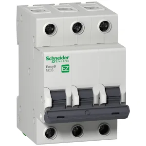 EZ9F34306 Автоматический выключатель Schneider Electric Easy9, 3 полюса, 6A, тип C, 4,5kA (ШНАЙДЕР) EZ9F34306 Автоматический выключатель Schneider Electric Easy9, 3 полюса, 6A, тип C, 4,5kA (ШНАЙДЕР)