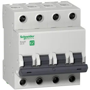 EZ9F34463 Автоматический выключатель Schneider Electric Easy9, 4 полюса, 63A, тип C, 4,5kA (ШНАЙДЕР) EZ9F34463 Автоматический выключатель Schneider Electric Easy9, 4 полюса, 63A, тип C, 4,5kA (ШНАЙДЕР)