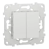 Schneider Electric Unica New NU521118 выключатель двухклавишный, белый