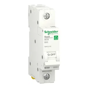 R9F02150 Автоматический выключатель Schneider Electric Resi9, 1 полюс, 50A, тип B, 6kA (ШНАЙДЕР) R9F02150 Автоматический выключатель Schneider Electric Resi9, 1 полюс, 50A, тип B, 6kA (ШНАЙДЕР)