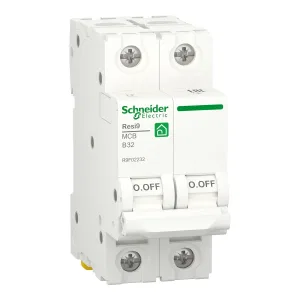 R9F02232 Автоматический выключатель Schneider Electric Resi9, 2 полюса, 32A, тип B, 6kA (ШНАЙДЕР) R9F02232 Автоматический выключатель Schneider Electric Resi9, 2 полюса, 32A, тип B, 6kA (ШНАЙДЕР)