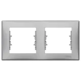 Schneider Electric SDN5800360 Рамка 2-постовая, горизонтальная, алюминий, серия Sedna
